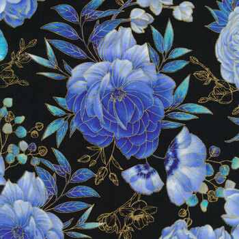 Royal Plume PLUME-CM1563 Black by Chong-a Hwang for Timeless Treasures