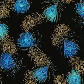 Royal Plume PLUME-CM1565 Black by Chong-a Hwang for Timeless Treasures