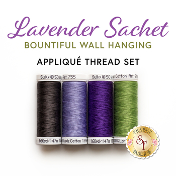  Bountiful Wall Hanging Kit - Lavender Sachet - 4pc Appliqué Thread Set