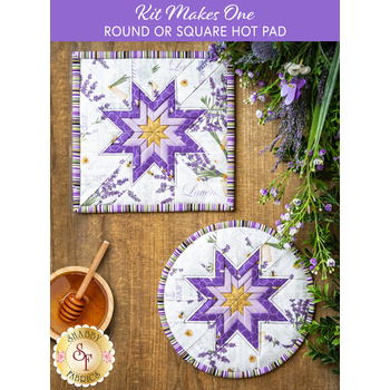  Folded Star Hot Pad Kit - Round OR Square - Lavender Market