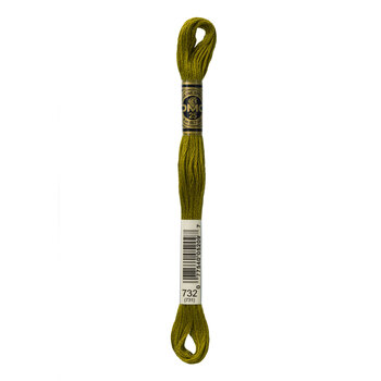 DMC 732 Olive Green - 6 Strand Embroidery Floss