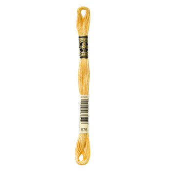 DMC 676 Light Old Gold - 6 Strand Embroidery Floss