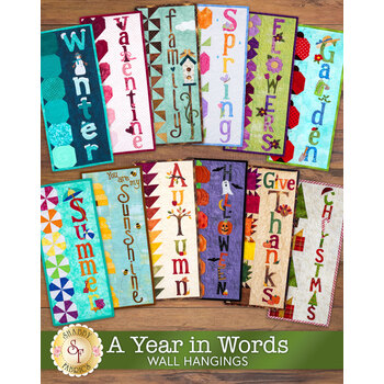 A Year in Words Wall Hangings - Set of 12 Patterns