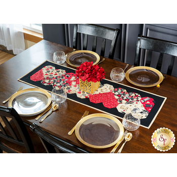 SAMPLE - Let's Play Hearts Table Runner - No Ordinary Cats