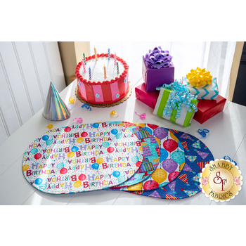  Oval Placemats Kit - Party Line - Makes 4