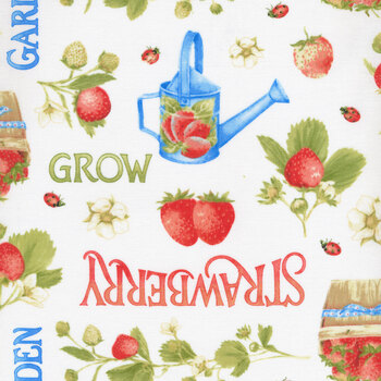 Strawberry Garden 499-87 Multi by Jane Shasky for Henry Glass Fabrics