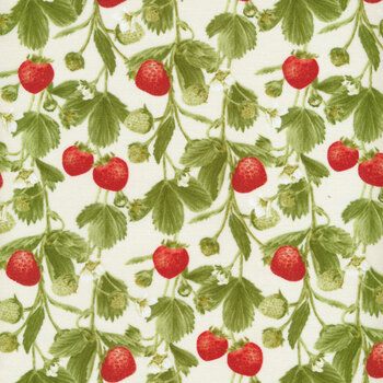 Strawberry Garden 500-86 Multi by Jane Shasky for Henry Glass Fabrics
