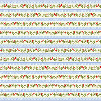 Strawberry Garden 508-78 Border Stripe Multi by Jane Shasky for Henry Glass Fabrics