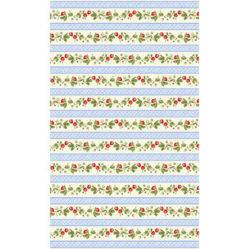 Strawberry Garden 508-78 Border Stripe Multi by Jane Shasky for Henry Glass Fabrics