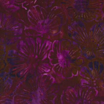 Sunrise Blossoms Artisan Batiks 21628-24 Plum by Robert Kaufman Fabrics