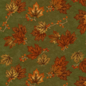 Fall Melody Flannels 6902-12F Olive by Holly Taylor for Moda Fabrics