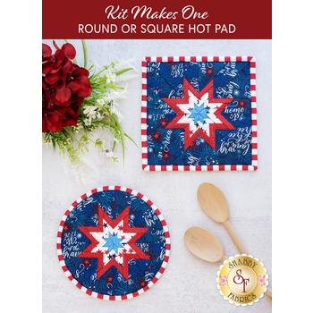  Folded Star Hot Pad Kit - One Nation - Round OR Squared