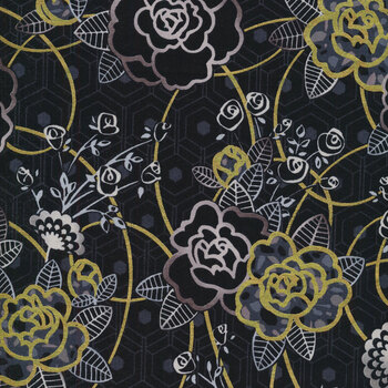 Silverstone 21430-181 Onyx by Wishwell for Robert Kaufman Fabrics