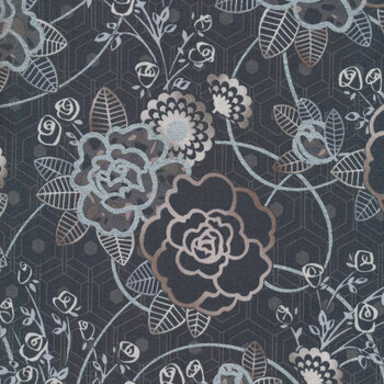 Silverstone 21430-185 Steel by Wishwell for Robert Kaufman Fabrics