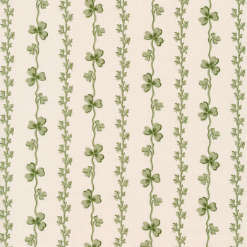 Lucky Charms A-411-L White Clover Stripe by Andover Fabrics