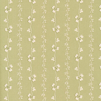 Lucky Charms A-411-LG Light Green Clover Stripe by Andover Fabrics