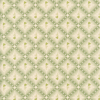 Lucky Charms A-412-L White Clover Plaid Stripe by Andover Fabrics