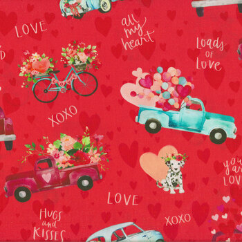 XOXO Y3649-4 Light Red by Heatherlee Chan for Clothworks