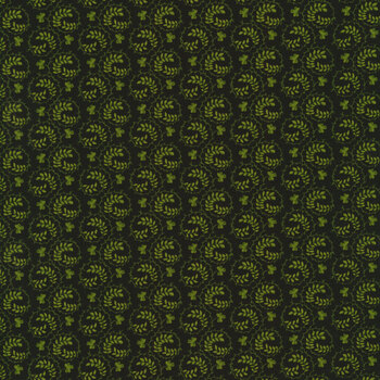 Lucky Charms A-415-K Black Shamrock Swirl by Andover Fabrics