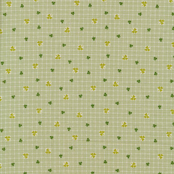 Lucky Charms A-416-LG Light Green Clover Shirting by Andover Fabrics