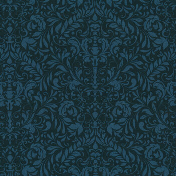 Pretty Purple Petals R210368D Navy by Laura Berringer for Marcus Fabrics