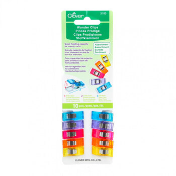 Clover Wonder Clips - Assorted Colors - 10ct