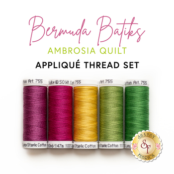  Bermuda Batiks Ambrosia Quilt Kit 5pc Appliqué Thread Set 
