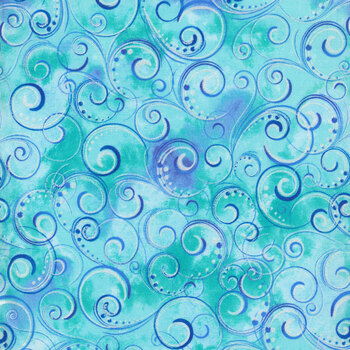 Pearl Splendor 12707P-82 Peri/Turquoise by Kanvas Studio for Benartex