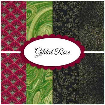 Gilded Rose  4 One-Yard Set by Chong-a Hwang for Timeless Treasures