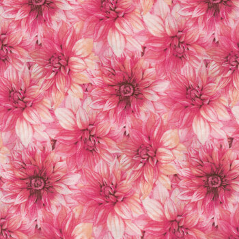 In Bloom 33883-383 Packed Floral Pink by Wilmington Prints