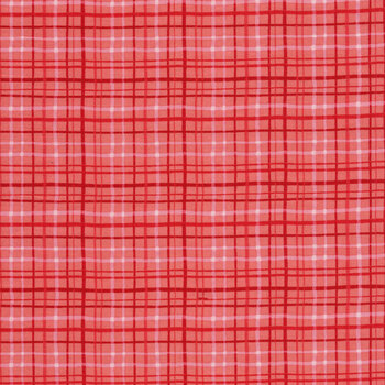 Happy Hearts 13807-333 Plaid Red by Nancy McKenzie for Wilmington Prints