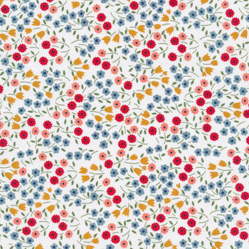 Forget-Me-Not 53011-2-White by Windham Fabrics REM