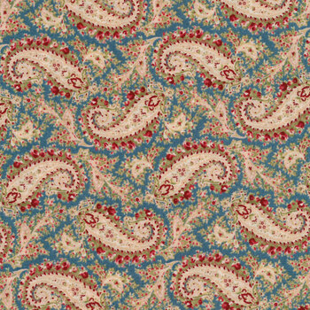 American Beauty MAS10251-B Paisley Rose Blue by Robyn Pandolph-Saxty for Maywood Studio