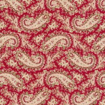 American Beauty MAS10251-R Paisley Rose Red by Robyn Pandolph-Saxty for Maywood Studio