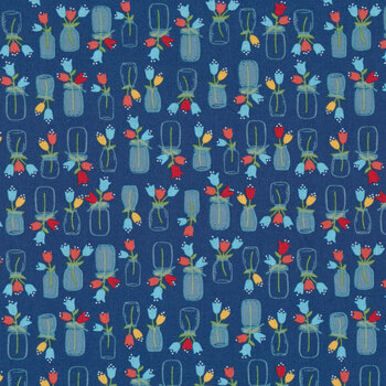 Forget-Me-Not 53013-4-Navy by Windham Fabrics