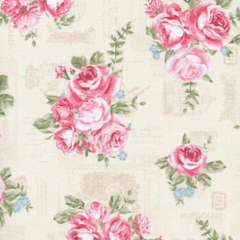 Wish You Were Here 53364-1 Cream by Whistler Studios for Windham Fabrics