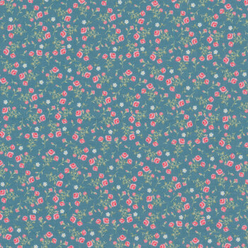 Wish You Were Here 53366-3 Teal by Whistler Studios for Windham Fabrics REM