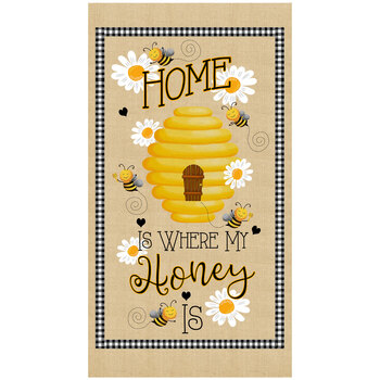 Home Is Where My Honey Is CD1847-Beige Panel by Timeless Treasures