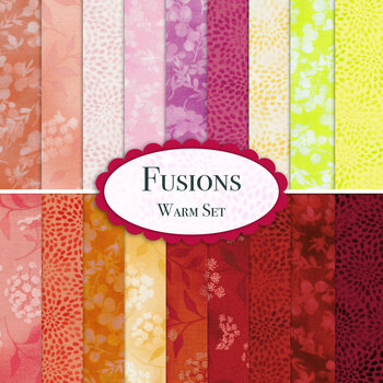 Fusions  18 FQ Set - Warm by Robert Kaufman Fabrics