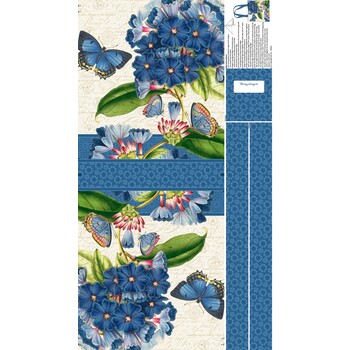 Something Blue DP25085-11 Bag Panel by Tina Higgins for Northcott Fabrics