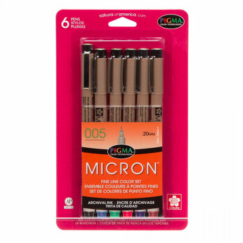 Micron 005 Pen Set - 6 Colors