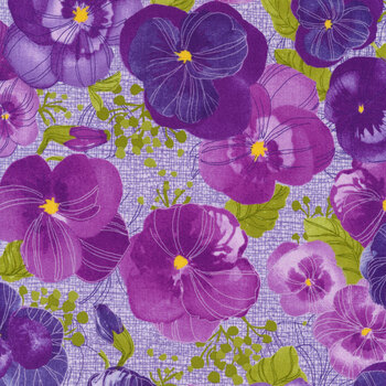 Pansy's Posies 48720-13 Lavender by Robin Pickens for Moda Fabrics