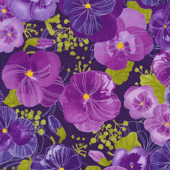 Pansy's Posies 48720-15 Amethyst by Robin Pickens for Moda Fabrics