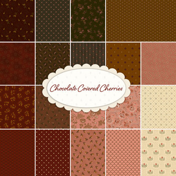 Chocolate Covered Cherries  19 FQ Set by Kim Diehl for Henry Glass