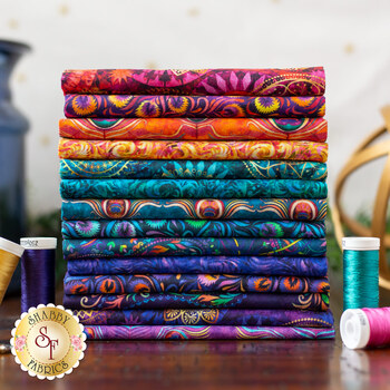 Eclectica  14 FQ Set by Dan Morris for Quilting Treasures Fabrics