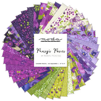 Pansy's Posies  Charm Pack by Robin Pickens for Moda Fabrics