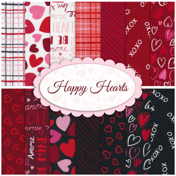 Happy Hearts  14 FQ Set by Nancy McKenzie for Wilmington Prints