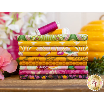 Local Honey  9 FQ Set  - Gold and Violet by FIGO Fabrics