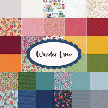 Wander Lane 13607-24 Aqua by Nancy Halvorsen for Benartex | Shabby Fabrics