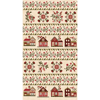 The Fox Homestead 2967-33 Border Stripe by Buttermilk Basin from Henry Glass Fabrics